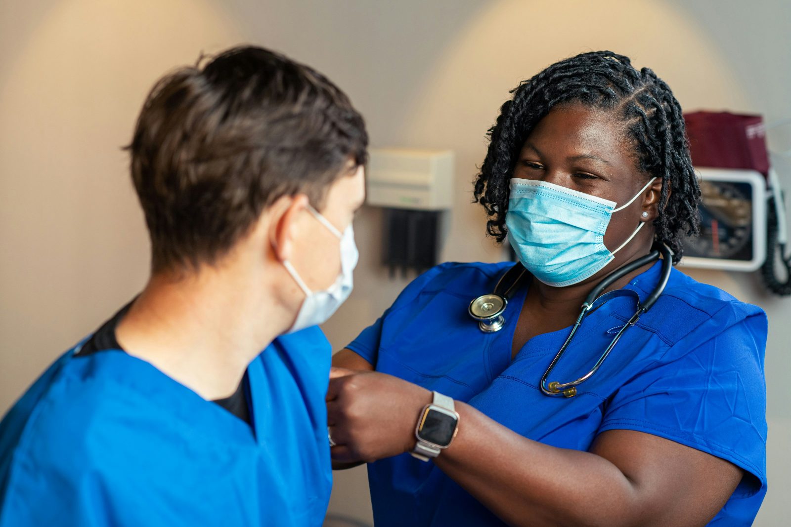 Healthcare professionals in a consultation